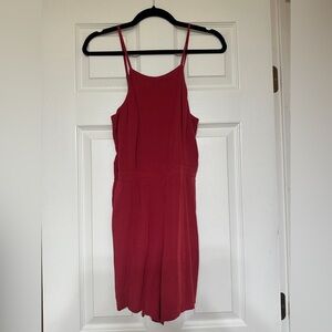 Abercrombie Red Sleeveless Romper